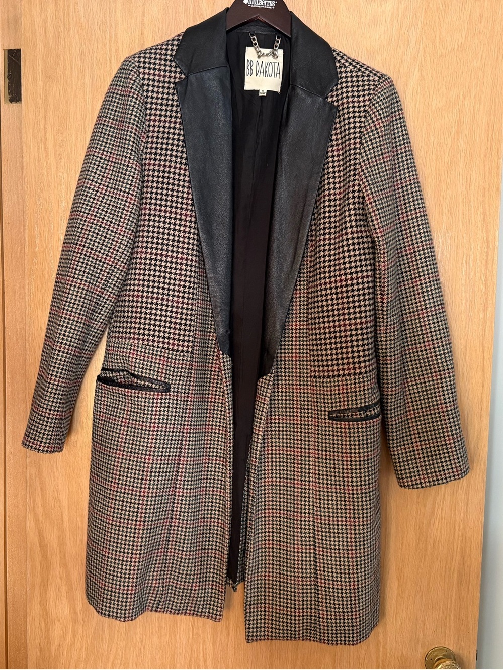 BB Dakota houndstooth blazer coat - size small